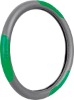 Wholesale Green+Grey PVC leather steering wheel cover