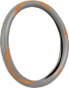 Wholesale Yellow + grey PU steering wheel cover