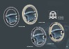 Wholesale fashion comfortable PVC steering wheel cover