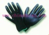 Wholesale Black coated Nitrile glove