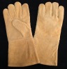 Wholesale Yellow cow split leather Glove 14"