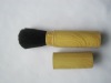 Wholesale plastic wood grain goat hair retractable powder brush