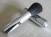 Wholesale shinny silver retractable powder brush