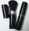Wholesale black goat hair retractable powder brush