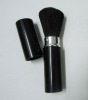 Wholesale black goat hair retractable makeup brush
