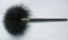 Wholesale black soft turkey feather cosmetic brush