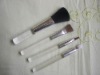 Wholesale 4pcs plastic handle cosmetic brush set/ makeup brush set