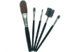 Wholesale 5pcs plastic handle cosmetic brush set/ makeup brush set