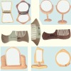 Wholesale wood cheap comb mirror