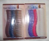 Plastic Comb Set 3pcs Assorted Color