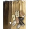 Wholesale ashionsteel and silicon clips, clip in hair extension