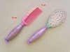 Wholesale Fancy cosmetic plastic hair brush and comb set