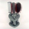Wholesale 2011 fashion 3pcs plastic comb&hairbrush sets by plastic rack packing