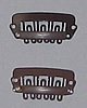 Cheap Brown 2.8 cm with 6 teeth U shape Stainless steel wig clips/ Toupee clips/Hair extension clips with rubber