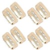 Yellow 3.2 cm with 6 teeth U shape Stainless steel wig clips/ Toupee clips/Hair extension clips with rubber