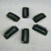 Black 3.2 cm with 6 teeth U shape Stainless steel wig clips/ Toupee clips/Hair extension clips with rubber