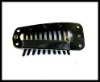3.8cm with 9 teeth waterdrop shape Stainless steel wig clips/ hair extension clips/Hair extension clips with rubber