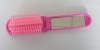 Wholesale travel foldable hair brush with cosmetic mirror set
