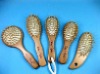 Wholesale wooden rubber cushion hair brush