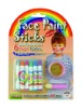 6pc Face Paint Sticks W/Glitter & Sponge - A07691