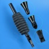 Wholesale 16mm/19mm/25mm/30mm/38mm Black Tattoo Disposable Black Plastic Tube with Rubber Grips Supply
