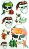 skull temporary tattoo sticker