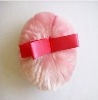 Wholesale pink plush cosmetic powder puff