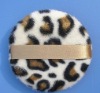 Wholesale leopard velvet cosmetic powder puff