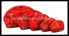 Wholesale red satin brocade fashion cosmetic bag set cosmetic pouch 8133-370