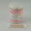 Wholesale 100 pcs wooden Round box ball lid cotton tips