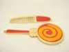 Wholesale enamel alloy comb with cosmetic mirror