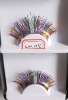 Wholesale top fashon sofr colorful metallic yarn eyelashes