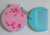 Wholesale small makeup mirror, cosmetic mirror with hairbrush