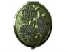 metal diamond round mirror grass
