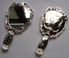 Wholesale Fashionla Hand cosmetic mirror with silver plating