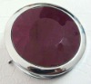 Wholesale crystal glass pocket cosmetic mirror