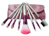 Wholesale 8pcs mini make up brush set with case, cosmetics brush