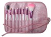 8pcs mini makeup brush set with case, cosmetics brush set