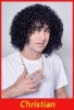 Wholesale Jerry Curl Afro Lionel Richie Wig Black