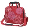 Wholesale red neoprene laptop bag with belt and handle