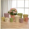 Wholesale Colorful dolomite glazed indoor flower pot