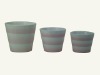 Wholesale 3Set white and pink terracotta planter
