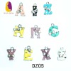 Wholesale Fashion colorful Alphabet charm with rhinestone