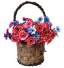 Wholesale Handle Tree Leaf Flower Basket For Outdoor
