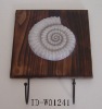 Wholesale Wooden seasnail hat holder,Wooden seasnail coat holder