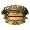 3D two sides custom bronze metal badge with soft enamel