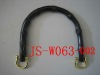 Wholesale fashion n-shape bamboo handle with metal rings