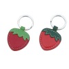 Wholesale strawberry shape Leather key chain/keychain/key ring