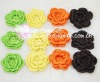 Wholesale DD01046 Hand Crochet Fashion Accessories Fruits Flowers Appliques Cotton flower making craft