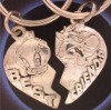 Wholesale looney tunes keychain heart